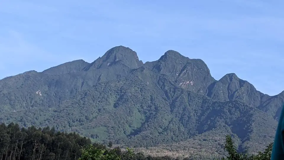 The jagged peaks of Sabyinyo volcano in Volcanoes National Park